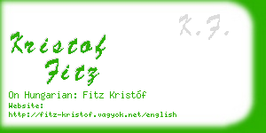 kristof fitz business card